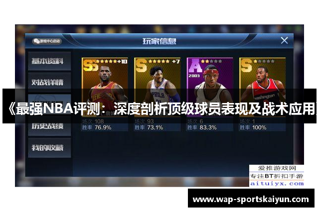 《最强NBA评测：深度剖析顶级球员表现及战术应用》